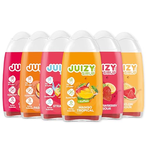 Black Deal Sirup Zuckerfrei | 6 x 65ml Christmas-Mixed - Bis 72L Getränkesirup | Zero Kalorien | Vegan 6er Bundle - Fruch Konzentrat für SodaStream Wassersprudler | More Juice - Less Calories von JUIZY WOW