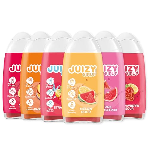 Black Deal Sirup Zuckerfrei | 6 x 65ml Deal-Mixed - Bis 72L Getränkesirup | Zero Kalorien | Vegan 6er Bundle - Fruch Konzentrat für SodaStream Wassersprudler | More Juice - Less Calories von JUIZY WOW