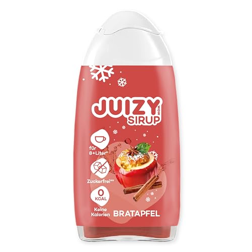 JUIZY WOW Bratapfel Sirup | Zuckerfrei Flavour Drops | Apfel Tee Aroma | Natürlicher Getränkesirup Tee | Zero Kalorien Vegan Punsch | glutenfrei Getränk | Nutrify Concentrate Syrup Winter von JUIZY WOW