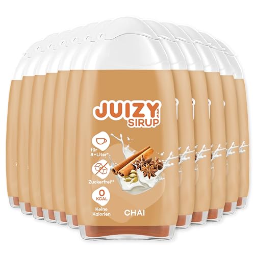 JUIZY WOW Chai Spice Latte Sirup Zuckerfrei | 12 x 65ml Barista Coffee Chai | Natürlicher Getränkesirup | Kaffee Upgrade | Zero Kalorien | Veganes Getränkekonzentrat Fertiggetränk | Milch & Kaffee von JUIZY WOW