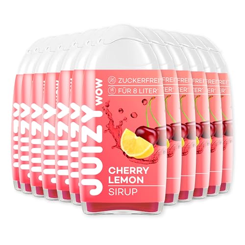 JUIZY WOW Sirup Zuckerfrei | 12 x 65ml Cherry Lemon Geschmack - 144L Natürlicher Getränkesirup | Zero Kalorien | Vegan 12er Bundle | Getränkekonzentrat Fertiggetränk | More Juice - Less Calories von JUIZY WOW