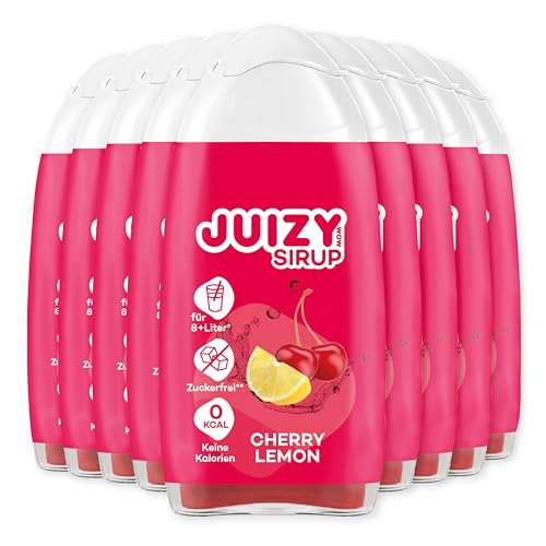 JUIZY WOW Sirup Zuckerfrei | 9 x 65ml Cherry Lemon Geschmack - 108L Natürlicher Getränkesirup | Zero Kalorien | Vegan 9er Bundle | Getränkekonzentrat Fertiggetränk | More Juice - Less Calories von JUIZY WOW