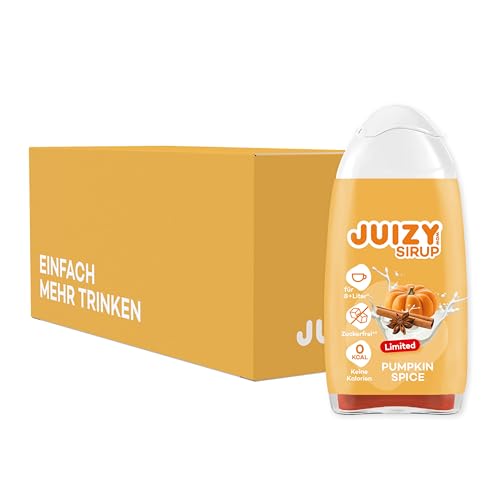 JUIZY WOW Coffee Sirup Zuckerfrei - Pumpkin Spice Latte | 16 x 65ml Kürbis Geschmack - Natürlich Getränkesirup Barista Qualität | Zero Kalorien | Veganes Getränkekonzentrat Fertiggetränk | More Juice von JUIZY WOW