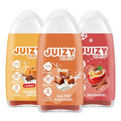 JUIZY WOW Cozy Getränkesirup Zuckerfrei | Barista Coffee - Tee | Natürlicher Sirup | Zero Kalorien | Veganes Getränkekonzentrat Fertiggetränk Zerop | Winter Edition | Milch & Kaffee - Punsch - Eistee von JUIZY WOW