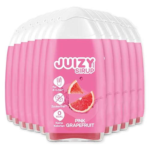 JUIZY WOW Sirup Zuckerfrei | 12 x 65ml Pink Grapefruit Geschmack - Bis 144L Natürlicher Getränkesirup | Zero Kalorien | Vegan| Getränkekonzentrat Fertiggetränk | More Juice - Less Calories von JUIZY WOW