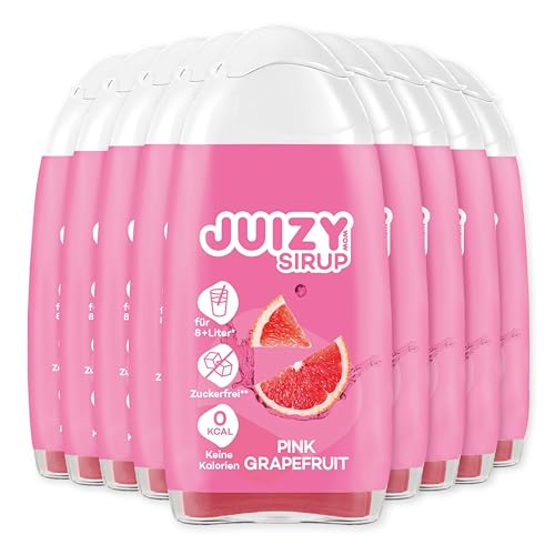 JUIZY WOW Sirup Zuckerfrei | 9 x 65ml Pink Passionfruit Geschmack - Bis 108L Natürlicher Getränkesirup | Zero Kalorien | Vegan | Getränkekonzentrat Fertiggetränk | More Juice - Less Calories von JUIZY WOW