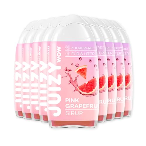 JUIZY WOW Sirup Zuckerfrei | 9 x 65ml Pink Passionfruit Geschmack - Bis 108L Natürlicher Getränkesirup | Zero Kalorien | Vegan | Getränkekonzentrat Fertiggetränk | More Juice - Less Calories von JUIZY WOW