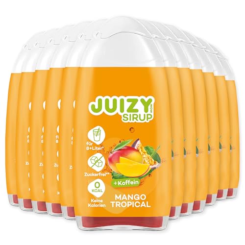 JUIZY WOW Sirup Zuckerfrei | 12 x 65ml Mango Tropical Geschmack - Bis 144L Natürlicher Getränkesirup | Zero Kalorien | Vegan 12er Bundle | Getränkekonzentrat Fertiggetränk | More Juice - Less Calories von JUIZY WOW