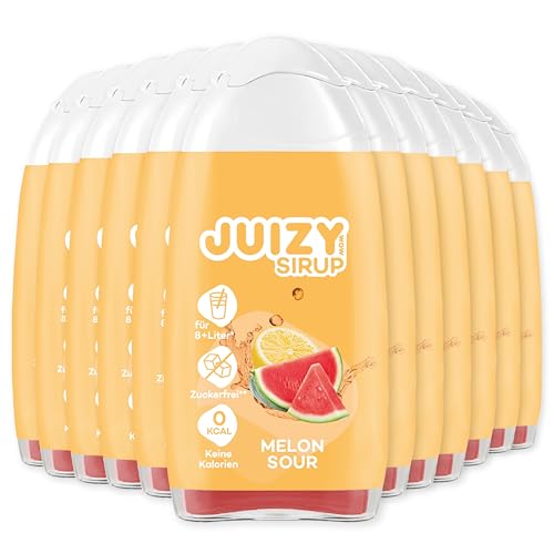 JUIZY WOW Sirup Zuckerfrei | 12 x 65ml Melon Sour Geschmack - Bis 144L Natürlicher Getränkesirup | Zero Kalorien | Vegan 12er Bundle | Getränkekonzentrat Fertiggetränk | More Juice - Less Calories von JUIZY WOW