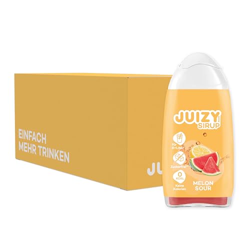 JUIZY WOW Sirup Zuckerfrei | 16 x 65ml Melon Sour Geschmack - Bis 192L Natürlicher Getränkesirup | Zero Kalorien | Vegan 16er Tray | Getränkekonzentrat Fertiggetränk | More Juice - Vital Body von JUIZY WOW