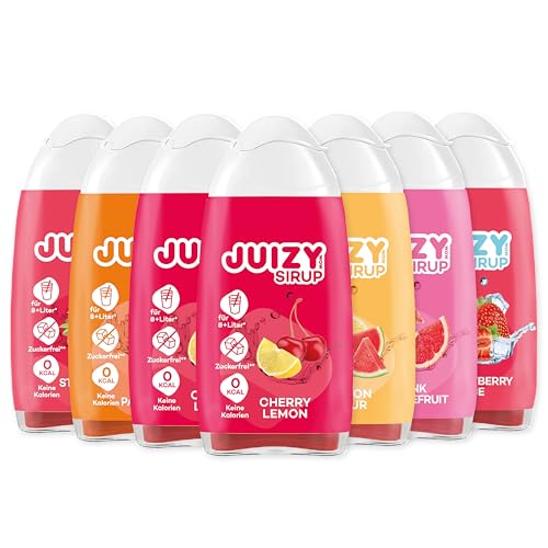 JUIZY WOW Sirup Zuckerfrei | 7 x 65ml Mix Frucht-Geschmack - Natürlicher Getränkesirup | Zero Kalorien | Vegan | Getränkekonzentrat Fertiggetränk | More Juice - Vital Body von JUIZY WOW