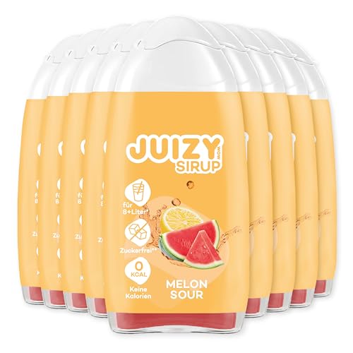 JUIZY WOW Sirup Zuckerfrei | 9 x 65ml Melon Sour Geschmack - Bis 108L Natürlicher Getränkesirup | Zero Kalorien | Vegan 9er Bundle | Getränkekonzentrat Fertiggetränk | More Juice - Less Calories von JUIZY WOW