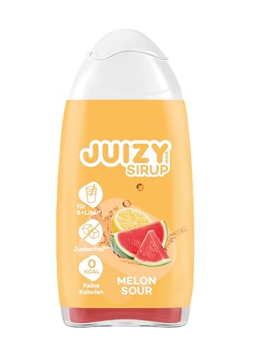 JUIZY WOW Zuckerfreier Getränkesirup | Natürlicher Geschmack - Low Calorie | Fertiggetränk von JULIENCO (1 x 65ml, Melon Sour) von JUIZY WOW