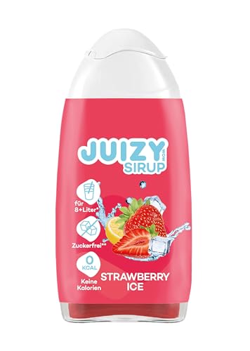 JUIZY WOW Zuckerfreier Getränkesirup | Natürlicher Geschmack - Low Calorie | Fertiggetränk von JULIENCO (1 x 65ml, Strawberry Ice) von JUIZY WOW