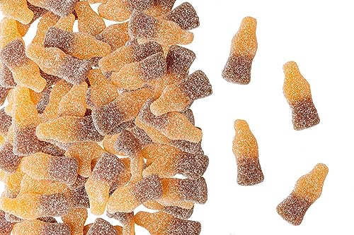 Fruchtgummi, Cola-Orange-Mix Flaschen, sauer, glutenfrei, laktosefrei, 500 g Beutel von JUNG