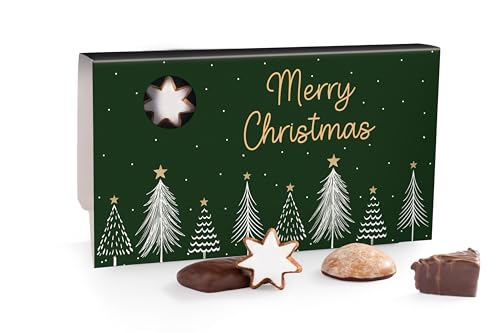 Lebkuchenmischung, Merry Christmas, Dominosteine, Zimtstern, Spitzkuchen, Lebkuchen, Geschenkidee für Weihnachten, Klimaneutral produziert, 150 g von JUNG