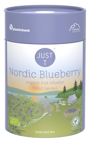 JUST T Nordic Blueberry Loser Tee, 125g | Bio Früchtetee – Angereichert mit Waldbeeren | Bio Loser Tee – Biologisch Hochland-Tee im Nachhaltigen Vorratsdose für alle Teeliebhaber von JUST T