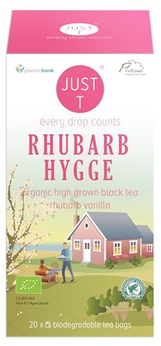 JUST T - Rhubarb Hygge Doppelkammer (20pcs) *New Edition* - Bio Hochland Schwarzer Tee Rhabarber Vanilla von JUST T