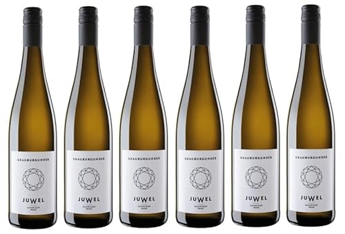 6x 0,75l - 2023er - Juliane Eller - JUWEL - Grauburgunder - Qualitätswein Rheinhessen - Deutschland - Weißwein trocken von JUWEL-Weine