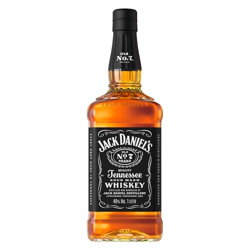 Jack Daniel's Old No. 7 - Tennessee Whiskey - Karamell, Vanille und Noten von Eichenholz - 1.0L/ 40% Vol. (Packung mit 6) von Jack Daniel's Old No. 7