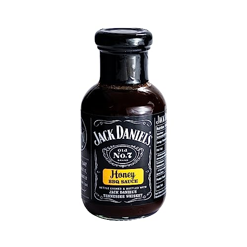 Honey BBQ Sauce, Glutenfrei, Vegan, Leckere Marinade, BBQ Dipping Soße, Ohne Konservierungsstoffe, 285g Barbecue Sauce Flasche (Kleine Version) von Jack Daniel's