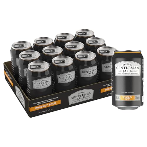 Jack Daniel's Gentleman Jack Whiskey Sour - Whiskey Noten treffen auf einen süß-säuerlichen Geschmack - 12x0.33l | 10% Vol. von Jack Daniel's