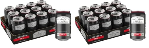 Jack Daniel's Gentleman Jack & Cola - Tennesee Whiskey - Whiskey Noten treffen auf klassische Cola 12 x 0.33L/ 10% Vol. (Packung mit 2) von Jack Daniel's