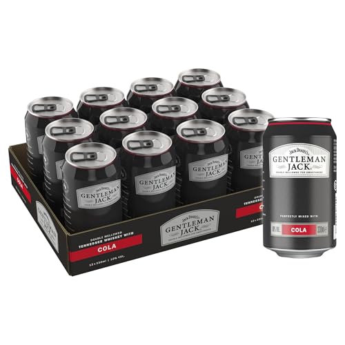 Jack Daniel's Gentleman Jack & Cola - Tennesee Whiskey - Whiskey Noten treffen auf klassische Cola 12 x 0.33L/ 10% Vol. von Jack Daniel's