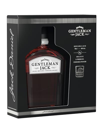 Jack Daniel's Gentleman - Tennessee Whiskey -‎ Hochwertiges Geschenkset mit Eiskugelformen - Ein Mix aus Karamell, Minze und dunklen, reifen Äpfeln -0.7L/40 Prozent Vol von Jack Daniel's