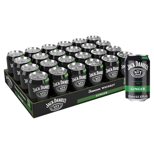 Jack Daniel's Jack&Ginger Whiskey - Whiskey Noten treffen auf süßlich-herbes Ginger Ale - 24 x 0,33L 10% Vol. von Jack Daniel's