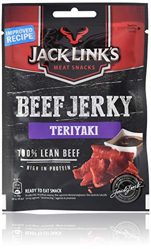 Jack Links Beef Jerky Teriyaki – Proteinreiches Trockenfleisch vom Rind – Getrocknetes High Protein Dörrfleisch – 1 x 25 g von Jack Link's