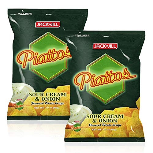 Jack'n Jill Piattos Kartoffelchips mit Geschmack, 80 ml, saure Sahne und Zwiebelgeschmack, 2 Stück von Jack'n Jill