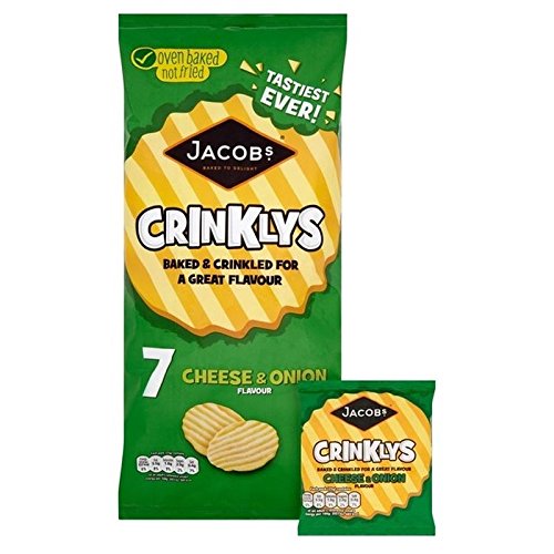 Jacob's Crinklys Formaggio E Cipolla 25g x 7 pro Packung (2 Stück) von Jacob's