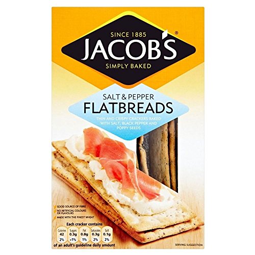 Jakobs Fladenbrote - Salz Und Rissige Schwarzer Pfeffer (150G) von Jacob's (Biscuits & Snacks)