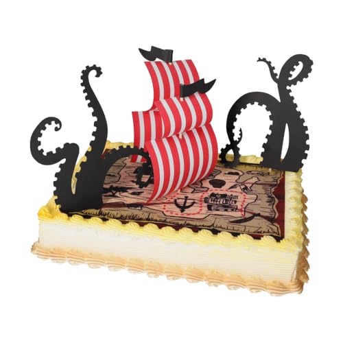 Cake Company Pirat Motivtorte | Essbare Tortendeko perfekt für Kindergeburtstage und Motto Partys von Jacobi Decor