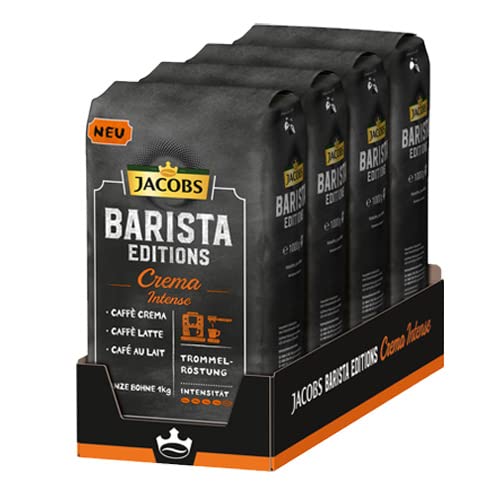 JACOBS Barista Editions Crema Intense Kaffee Ganze Bohne (4 x 1 kg) von Jacobs