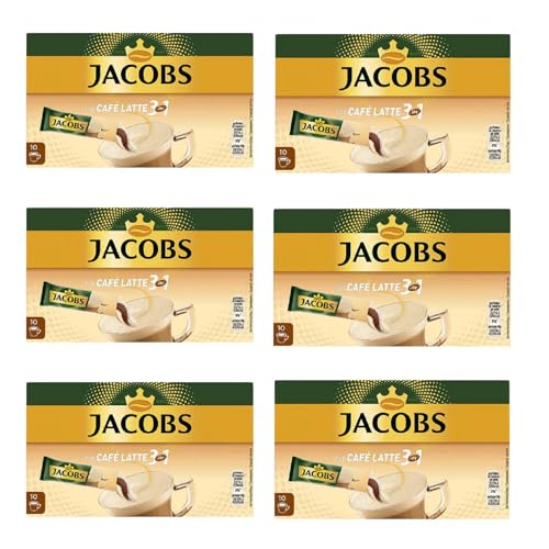 Jacobs 3 in 1 Instant Latte Sachets 60 x 12,5 g Einzelportionen Cremiger Geschmack von Jacobs