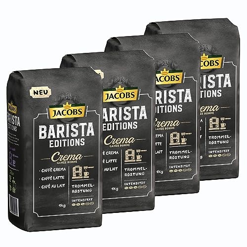 Jacobs Barista Editions Crema, Kaffee Ganze Bohne, 4 x 1 kg von Jacobs