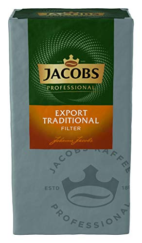 Jacobs Export Traditional Filterkaffee, 500g gemahlener Kaffee, gehaltvolles und würziges Aroma von Jacobs