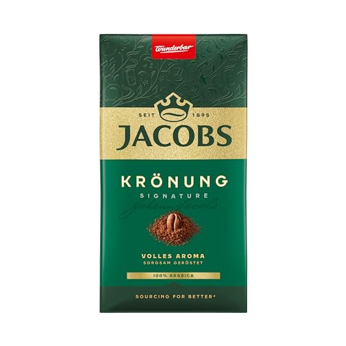 Jacobs Filterkaffee Krönung Klassisch, 100 Prozent Arabica, Gemahlener Kaffee, Intensität 5/10, 500g (Packung mit 6) von Jacobs