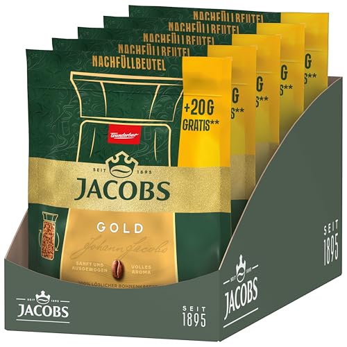 Jacobs Instant Gold Nachfüllbeutel, 5 x 220g von Jacobs