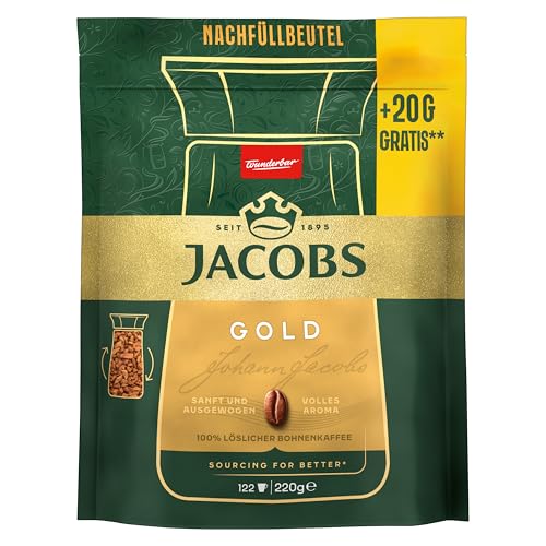 Jacobs Kaffee Instant Gold Nachfüllbeutel 220g von Jacobs