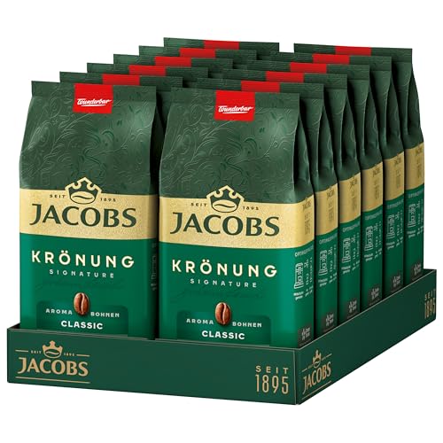 Jacobs Krönung Aroma-Bohnen Classic , Kaffee Ganze 12er Pack (12 x 500 g) von Jacobs