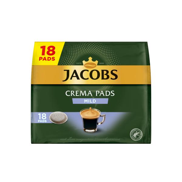 Jacobs Kaffeepads Crema Mild, 18 Senseo kompatible Pads von Jacobs