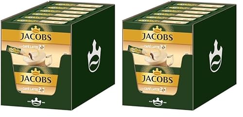 Jacobs Kaffeespezialitäten 3 in 1 Typ Café Latte, 120 Sticks mit Instant Kaffee, 12 x 10 Getränke (Packung mit 2) von Jacobs