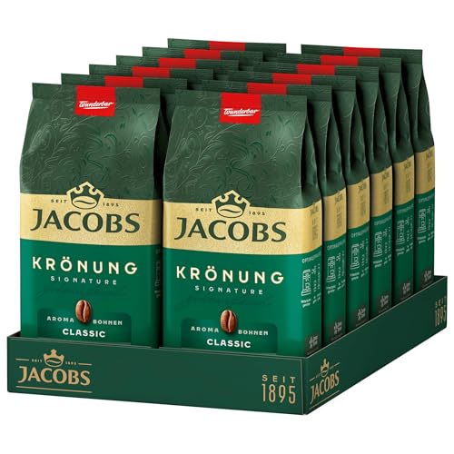 Jacobs Kaffeebohnen Klassisch Krönung Aroma-Bohnen, 12er Pack, 12 x 500 g Bohnenkaffee von Jacobs