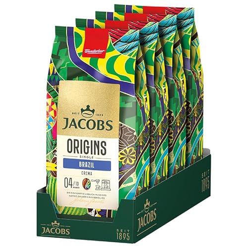 Jacobs Origins Brazil, Kaffee Ganze Bohne, 4 x 1 kg von Jacobs