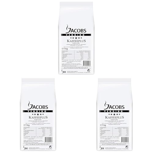 Jacobs Professional Kaffeeplus, Kaffeeweißer Pulver 1kg, laktosefrei (Packung mit 3) von Jacobs