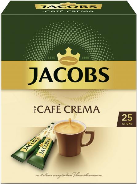 Jacobs löslicher Kaffee Typ Café Crema, 25 Instant Kaffee Sticks von Jacobs