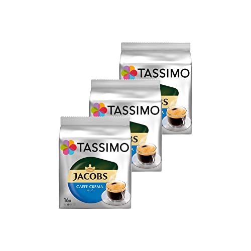 Tassimo Jacobs Krönung Caffè Crema Sanft & Mild, 3er Pack (3 x 16 Portionen) - Auslaufartikel von Jacobs